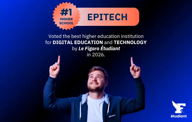 Epitech, ranked first among 34 digital technology schools by Le Figaro Étudiant in 2026
